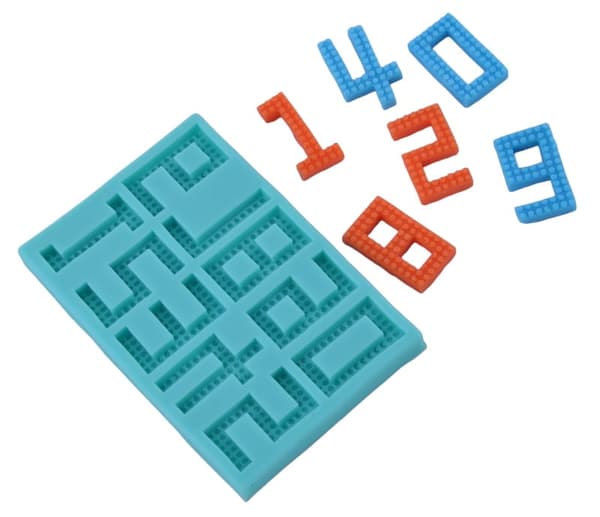 Silikonimuotti sokeripastalle 3D-NUMEROPAALIAT