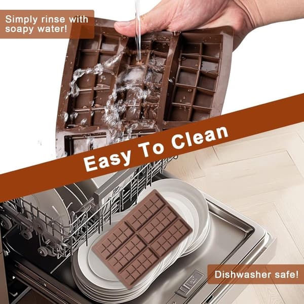 Lollanda Chokladform Silikon - 20.5x17.5 cm, djupa Dubai chokladformen, BPA-fri