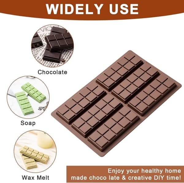 Lollanda Chokladform Silikon - 20.5x17.5 cm, djupa Dubai chokladformen, BPA-fri