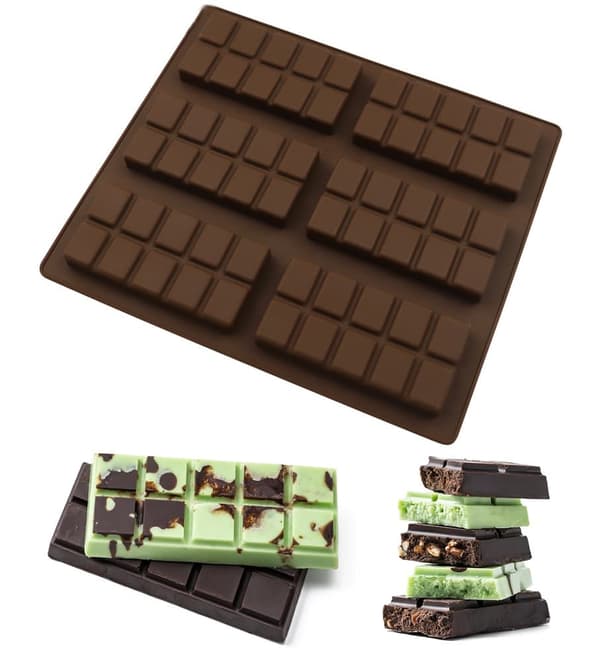 Lollanda Chokladform Silikon - 20.5x17.5 cm, djupa Dubai chokladformen, BPA-fri
