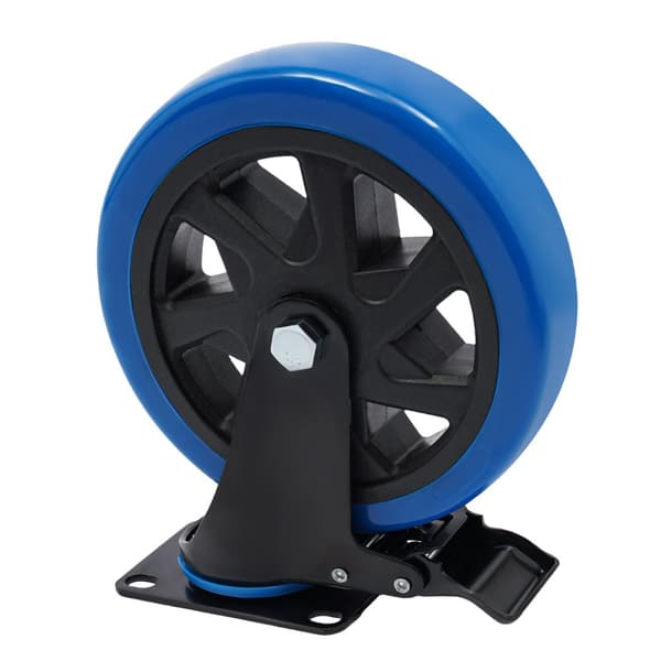 Industriel hjulsæt, 150 kg belastningsevne, 360° rotation, holdbare PU-hjul