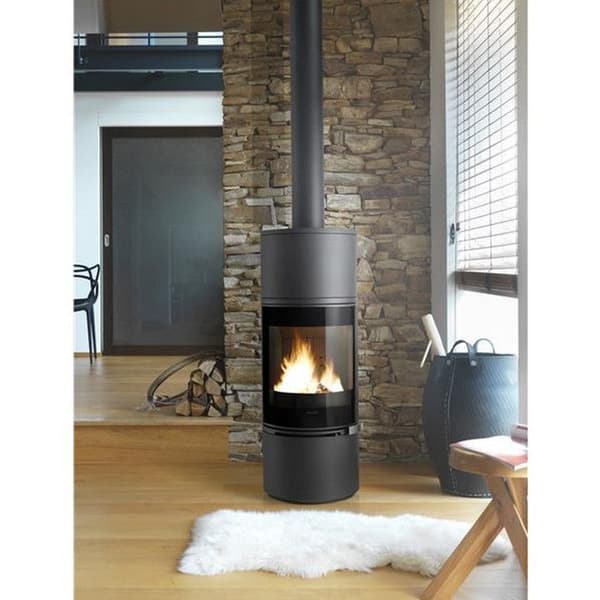 ALCOR vedspis - 6107 - 44 - INVICTA - Svart - 6 kW - 198 kg - Antracitfinish - 150 mm - 33 cm - Stål