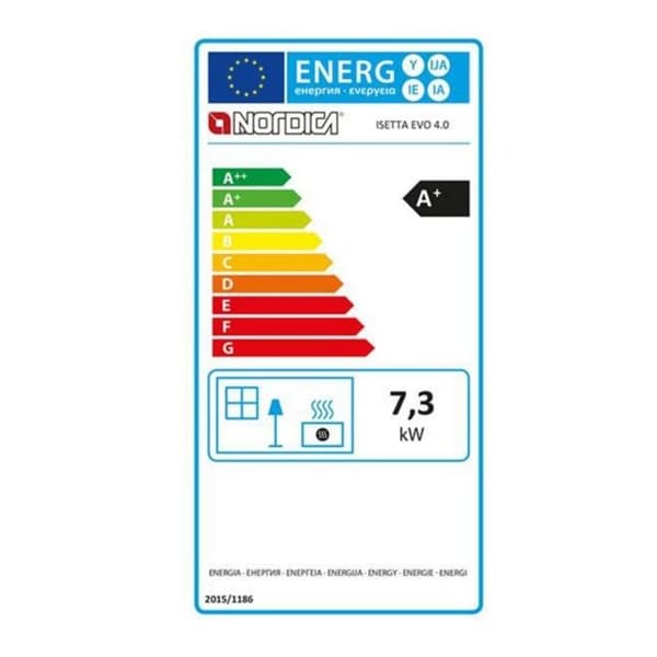 Nordica Extraflame Gjutjärnsvedspis 7,3kw svart - isettaevo4.0