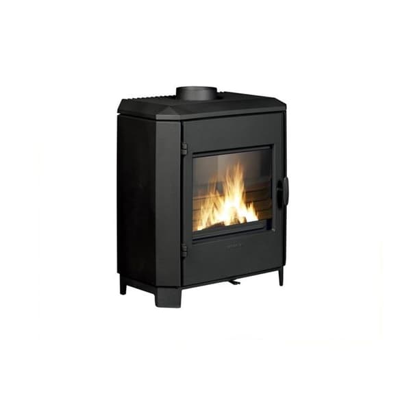 Vedspis - INVICTA - P916244 - 8 kW - Gjutjärn - Utsläpp från ovan - Svart