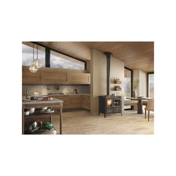 Vedspis - NORDICA - GARDENIA 5.0 - 10 kW - Stål - Yta 70 m2