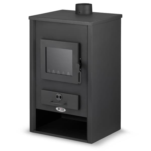 BLIST B2E Högeffektiv vedspis med vattenmantel, 15 kW, för centralvärmesystem
