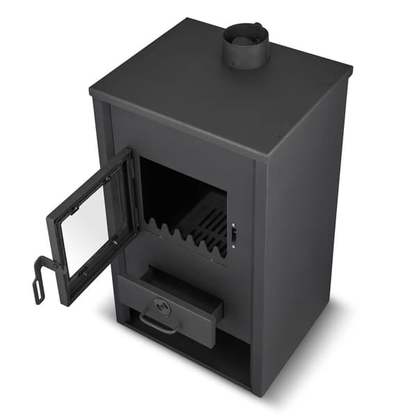 BLIST B2E Modern Design Vedspis med Vattenmantel - 15 kW, Miljövänlig Uppvärmning för Designmedvetna Hem