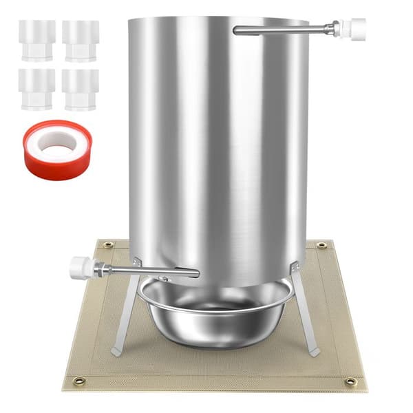 YUENFONG Pool Heating with Fire, Fire Pit, Wood Stove with Connection Ø 32/38 mm, Heating for Pools