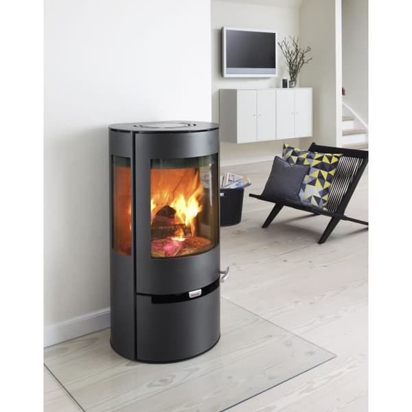 Vedeldad kamin - ADURO 9 - 50291 - 6 KW - Svart