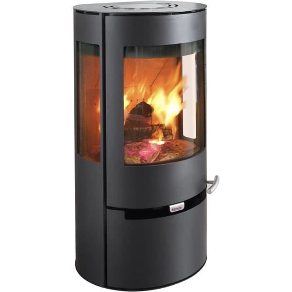 Vedeldad kamin - ADURO 9 - 50291 - 6 KW - Svart