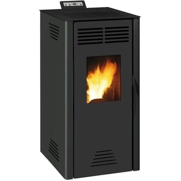 Pelletspis INVICTA Adrano - 7,3 kW - Verkningsgrad 88,7% - Svart