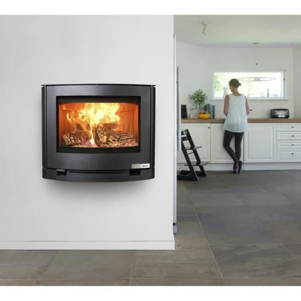 Hängande vedspis - ADURO 15-3 - 50554 - 6,5 KW - Svart