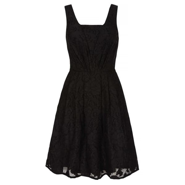 Yumi Jacquard Organza klänning för kvinnor/damer Black 8 UK