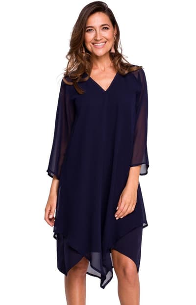 S159, Navy Blue Dress, L