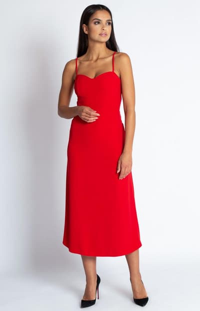 Kynsien maxi mekko, punainen, l