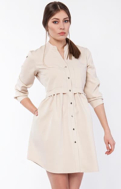 Kjole Suk163, Beige, 38