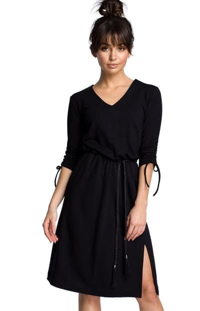 Mekko vedettävällä hihalla B068, musta, 2xl