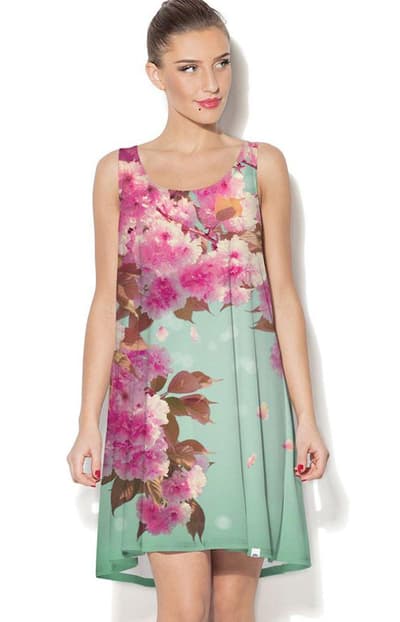 CP-021 Kjole 221, Pink-Green, XS / S