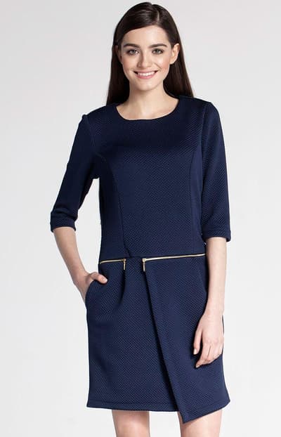 ASU0031 Kjole, Navy Blue, XL
