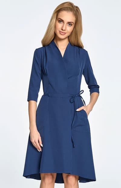 Kjole S099, Navy Blue, L