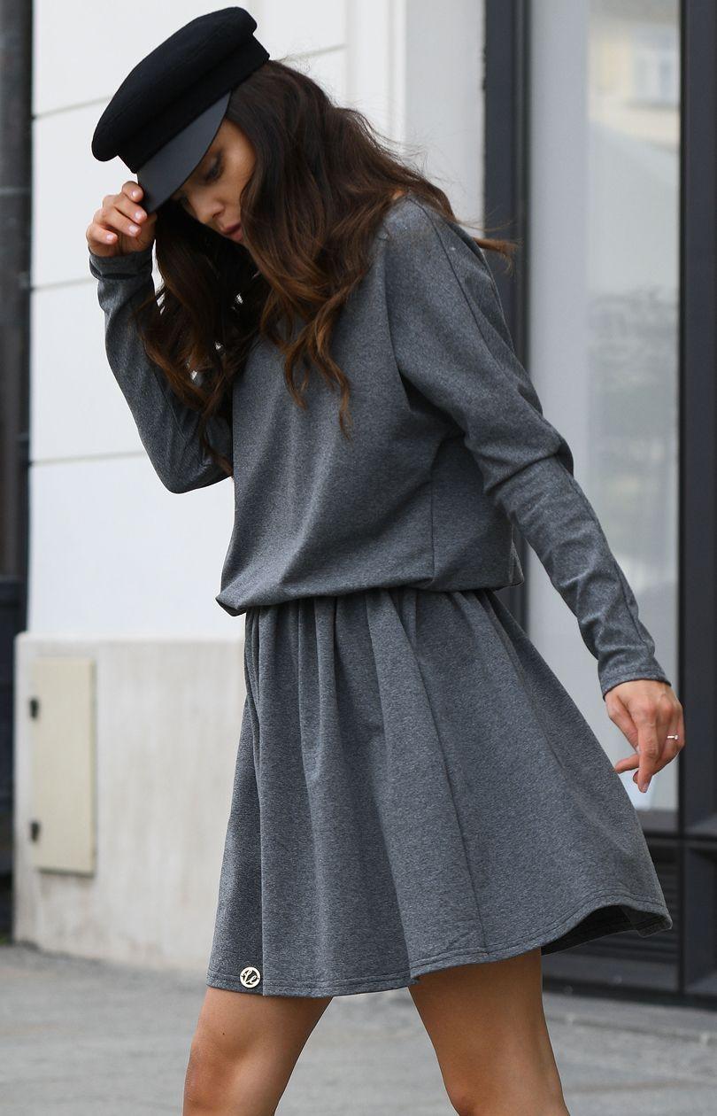 L348 dress sweatshirt, graphite, L