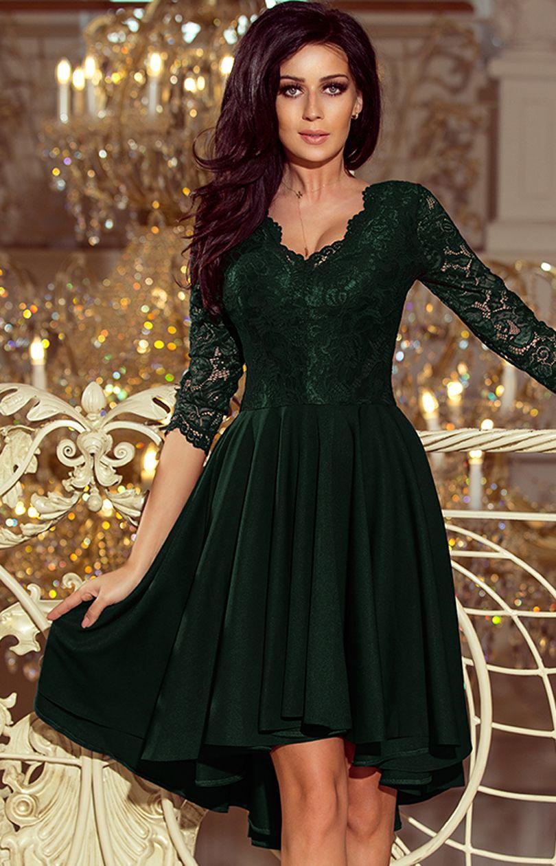 210-3 NICOLLE dress, green, XL