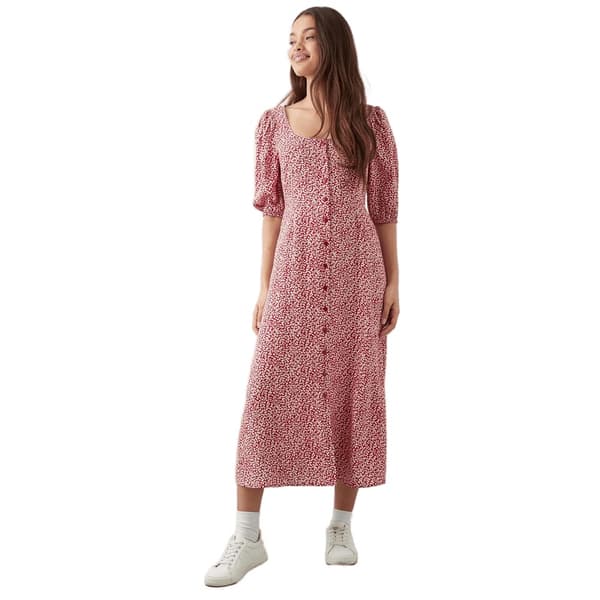 Dorothy Perkins Kvinnor/Damer Ditsy Print knappdetaljer Petite Midi klänning
