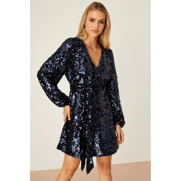 Dorothy Perkins Kvinder/damer Sequins Wrap Mini Dress