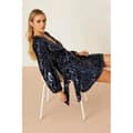 Miniatyrbillede 5 af 5: Dorothy Perkins Kvinder/damer Sequins Wrap Mini Dress