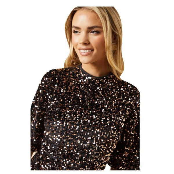 Dorothy Perkins Dame/kvinder Sequins Velvet Wrap Petite Midi kjole med pailletter