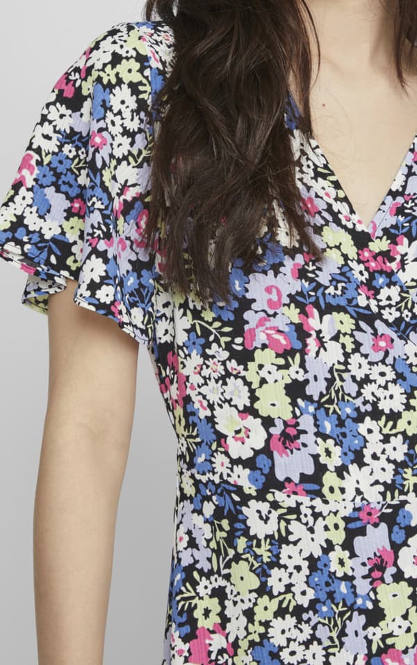 Vila - Vilovie SS Wrap Midi Dress Gina Print