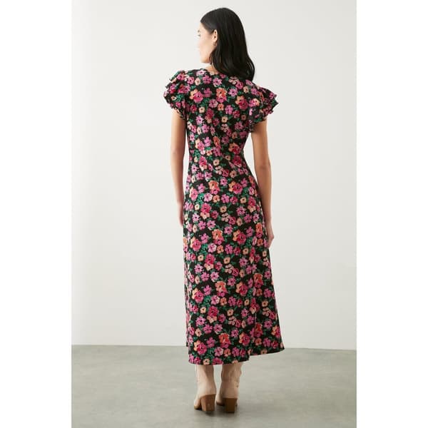 Dorothy Perkins Kvinder/damer med blomstret flæse Empire Midi-kjole