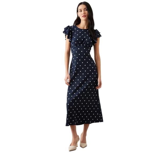 Dorothy Perkins Womens/Ladies Empire Spotted Ruffle Midi Dress