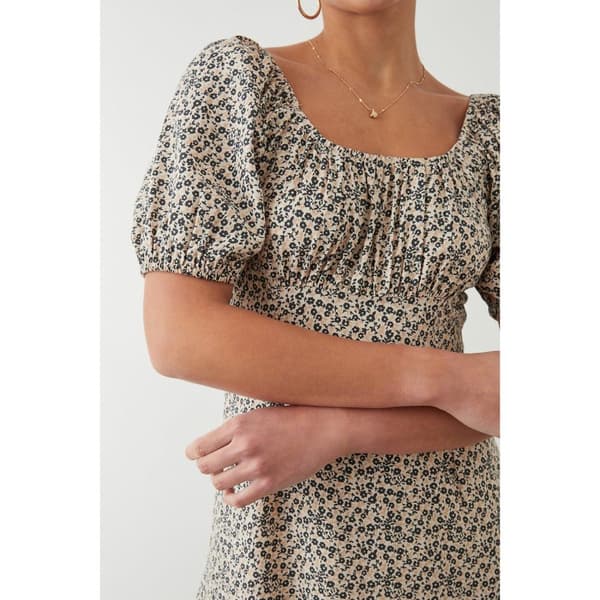 Dorothy Perkins Dame/kvinder Ditsy Print Ruched Midi Kjole
