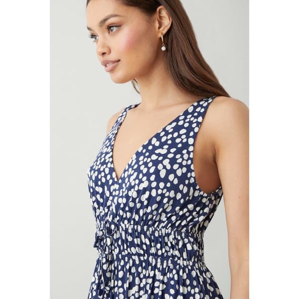 Dorothy Perkins Dame/kvinder med plettet slips foran Petite ærmeløs midikjole uden ærmer