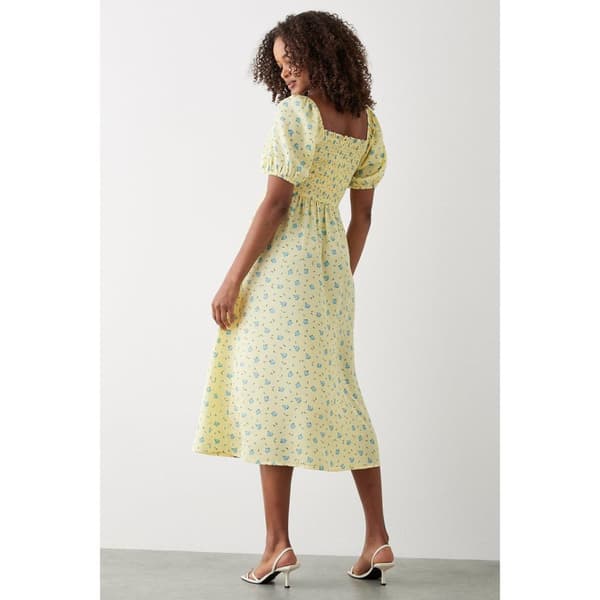 Dorothy Perkins Womens/Ladies Ditsy Print Shirred Midi Dress