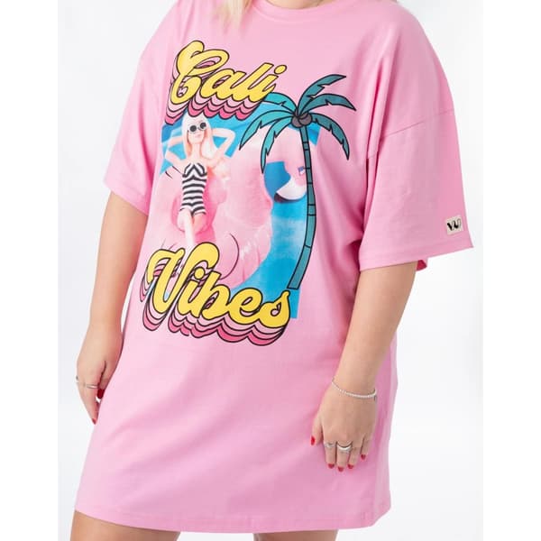 Barbie Womens/Ladies Cali Vibes Oversized T-Shirt Dress