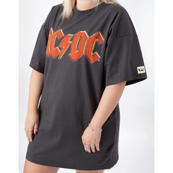 AC/DC Womens/Ladies Oversized T-Shirt Dress