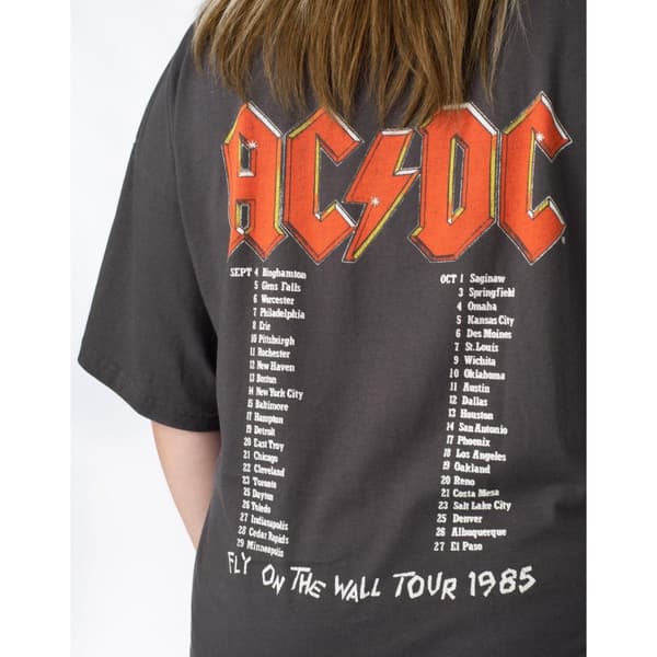 AC/DC Womens/Ladies Oversized T-Shirt Dress