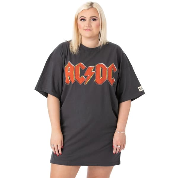 AC/DC Womens/Ladies Oversized T-Shirt Dress