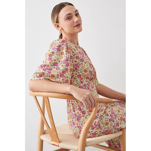 Dorothy Perkins Womens/Ladies Ditsy Print Shirred Waist Tall Flutter Midi Dress