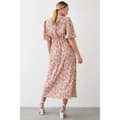 Pikkukuva 2 / 3: Dorothy Perkins Womens/Ladies Ditsy Print Shirred Waist Tall Flutter Midi Dress