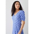 Miniatyrbilde 3 av 3: Dorothy Perkins Womens/Ladies Spotted V Neck Short-Sleeved Midi Dress