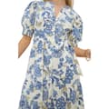 Miniatyrbillede 2 af 2: Dorothy Perkins Skjortekjole i blomstret poplin til kvinder/damer