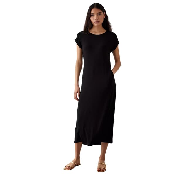 Dorothy Perkins Midikjole med lommer og søjler til kvinder/damer Black 12 UK