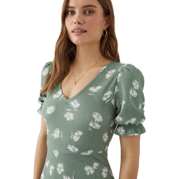 Dorothy Perkins Kortærmet midikjole med ditsy-print til kvinder/damer