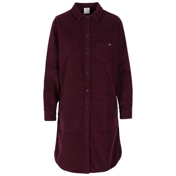 Trespass Womens/Ladies Allison Shirt Dress Dark Cherry M
