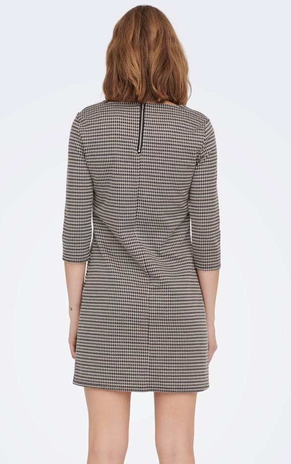 Only - onlBrilliant 3/4 Check Dress Houndtooth