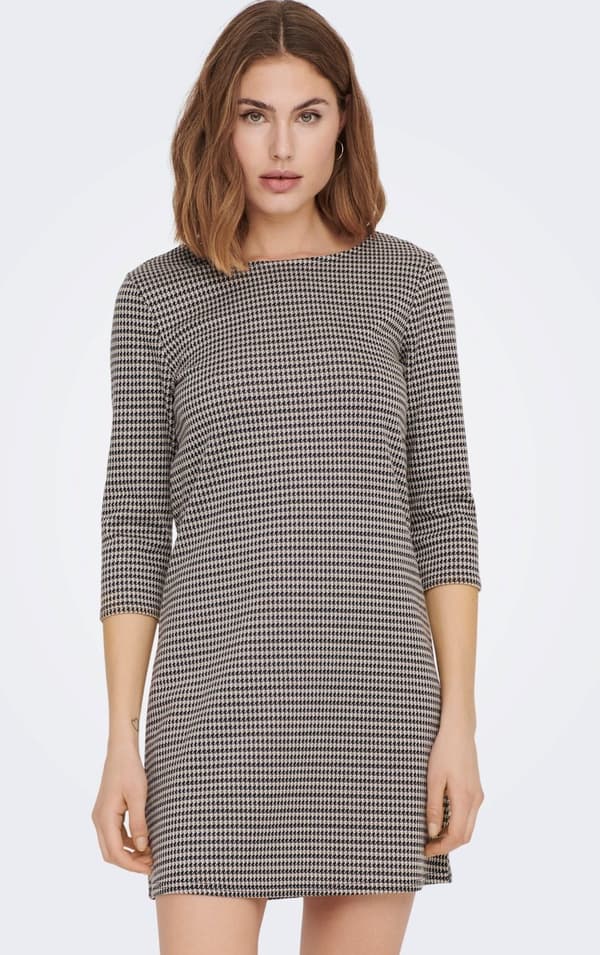 Only - onlBrilliant 3/4 Check Dress Houndtooth