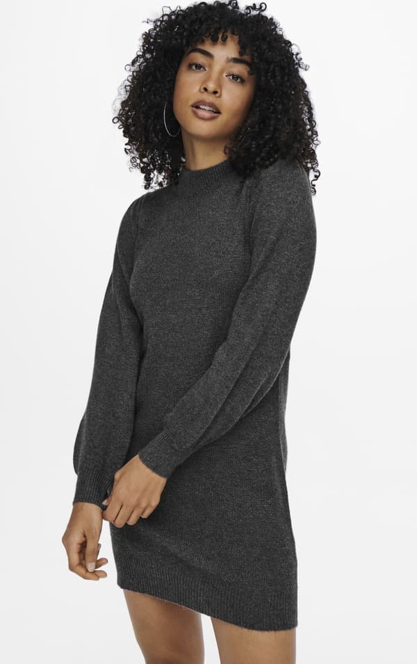 Jacqueline - jdyRue LS High Neck Dress Mörkgrå L